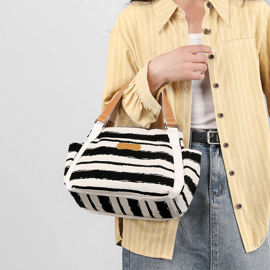 Women's two-tone zebra handbag - 4 colors