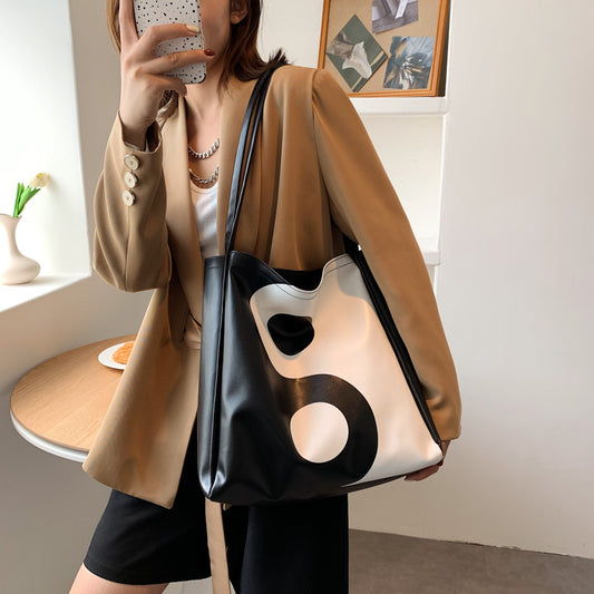 Borsa tote da donna con motivo "Ying & yang".